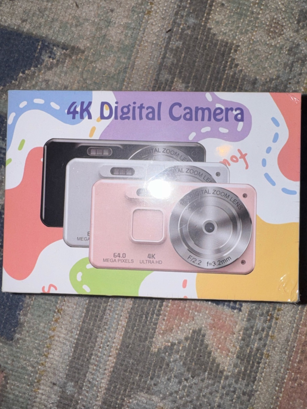 4K Digital Camera - Pink / Silver / Black
